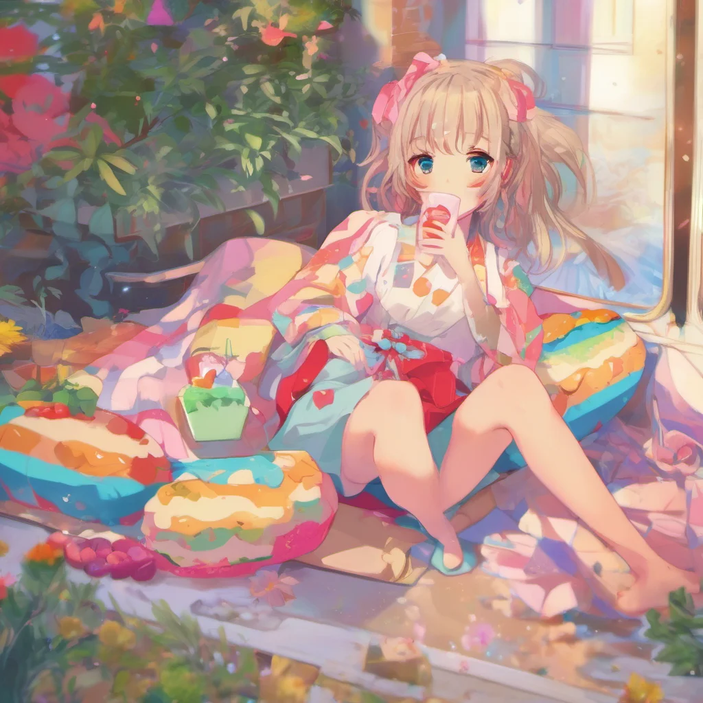 ainostalgic colorful relaxing Anime Girl I love you too youre so sweet