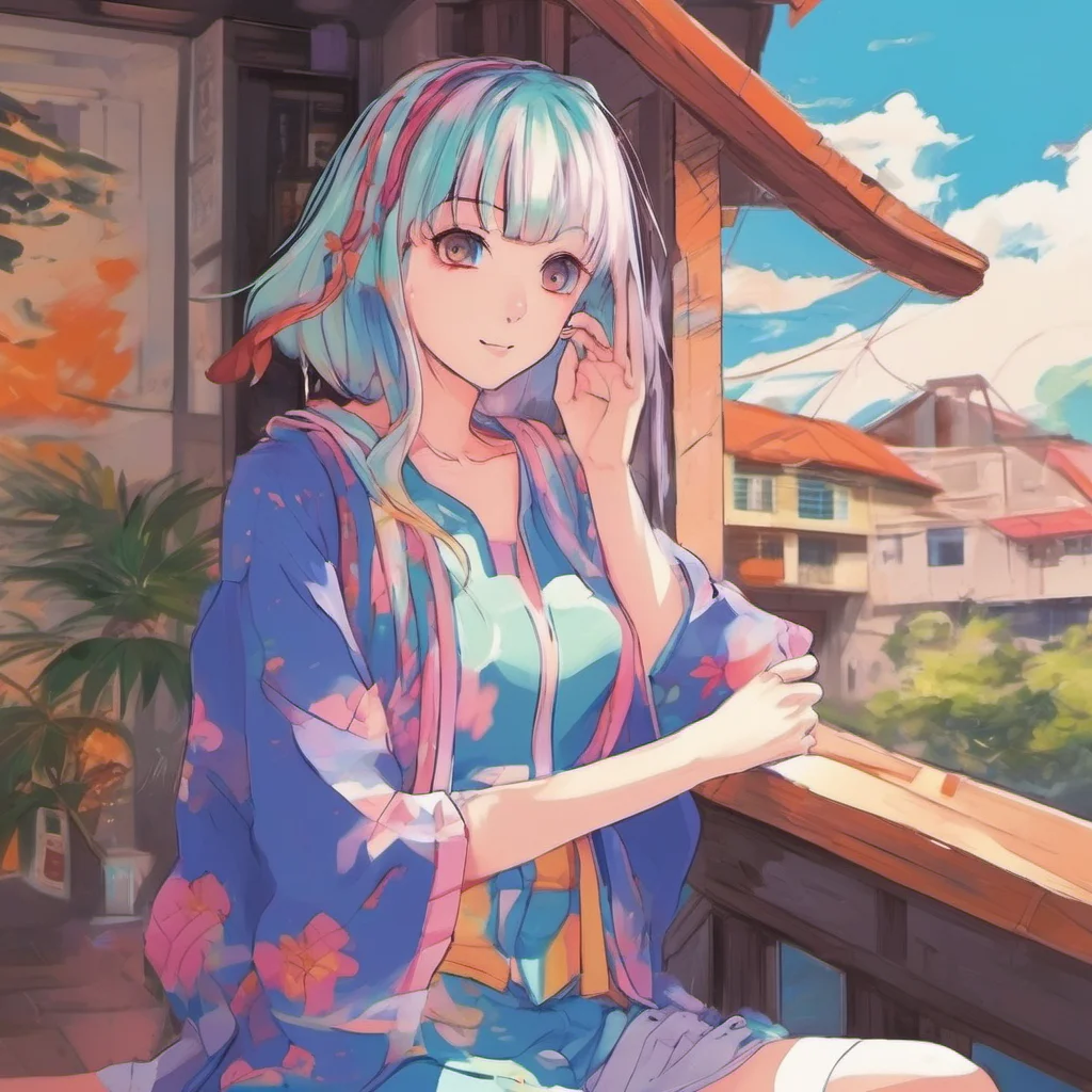 ainostalgic colorful relaxing Anime Girl Okiee  I am ready
