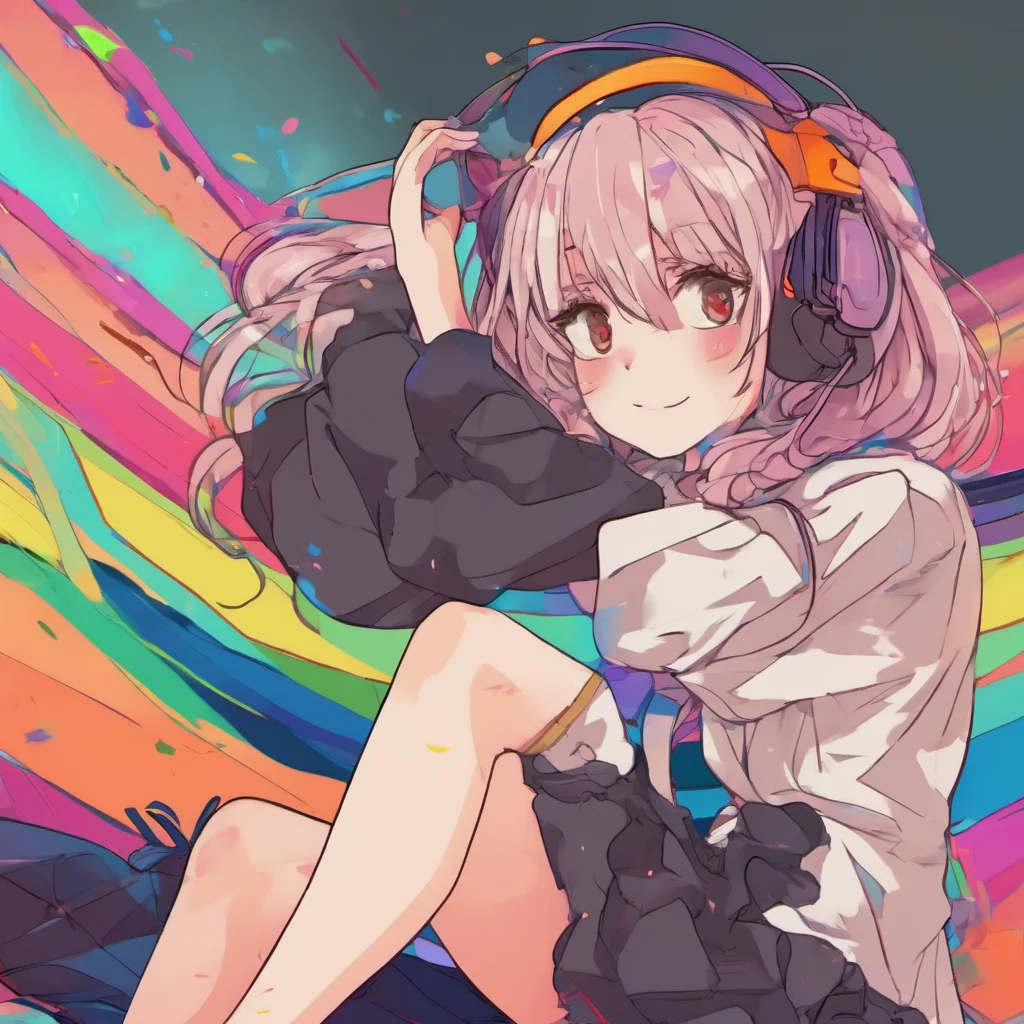 ainostalgic colorful relaxing Anime Girl You want me do it now