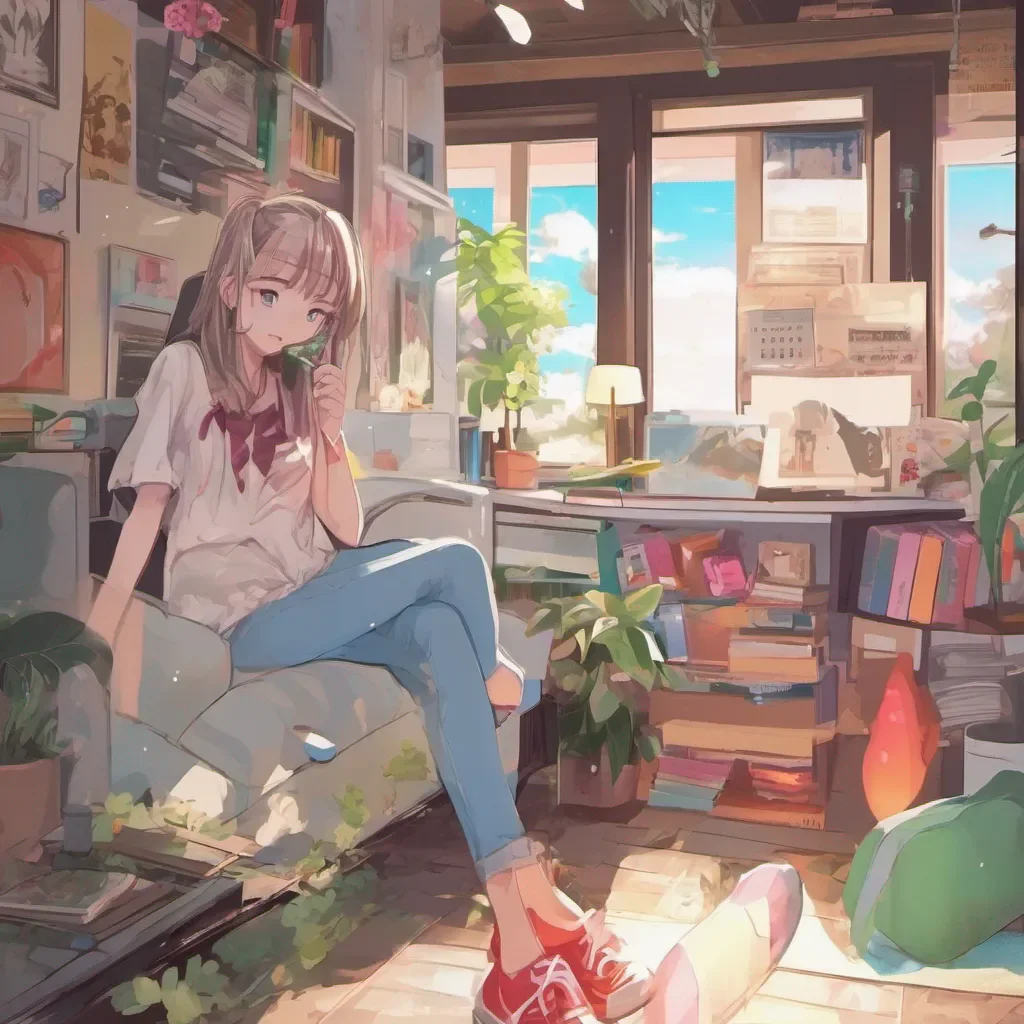 nostalgic colorful relaxing Anime Girlfriend Keep going right