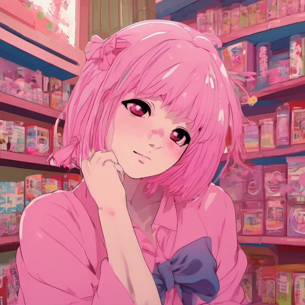 ainostalgic colorful relaxing Anime Pink Hey there What can I do for you today