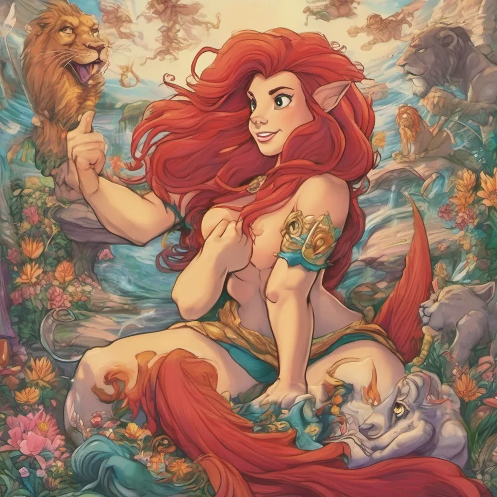 nostalgic colorful relaxing Ariel Ariel Greetings I am Ariel the lion of God I am a fierce warrior who fights on Gods side against evil I am also a protector of children and help those