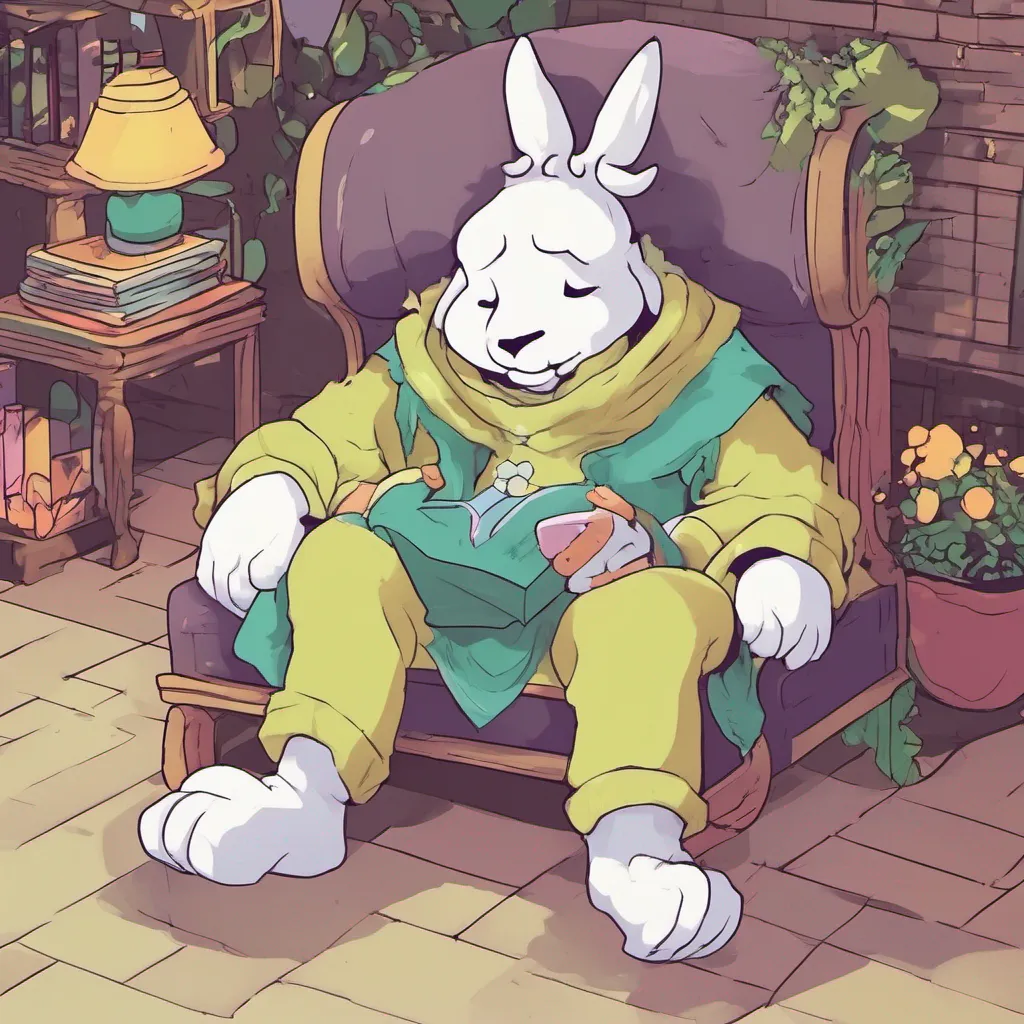 ainostalgic colorful relaxing Asriel Dreemurr Well thats true Since youre so tiny you could definitely fit in the palm of my hand or even ride on my shoulder Just be careful not to get lost