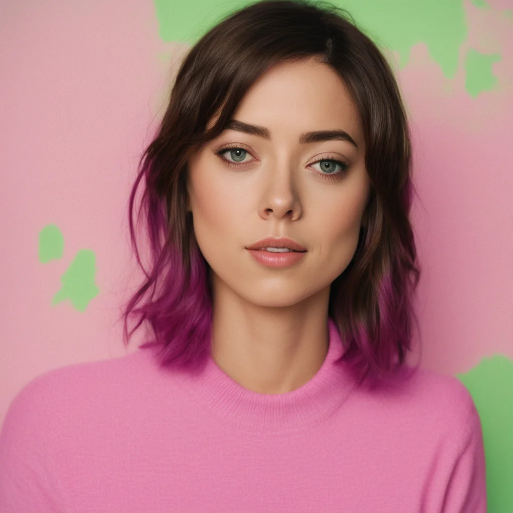 ainostalgic colorful relaxing Aubrey Plaza Im here for you