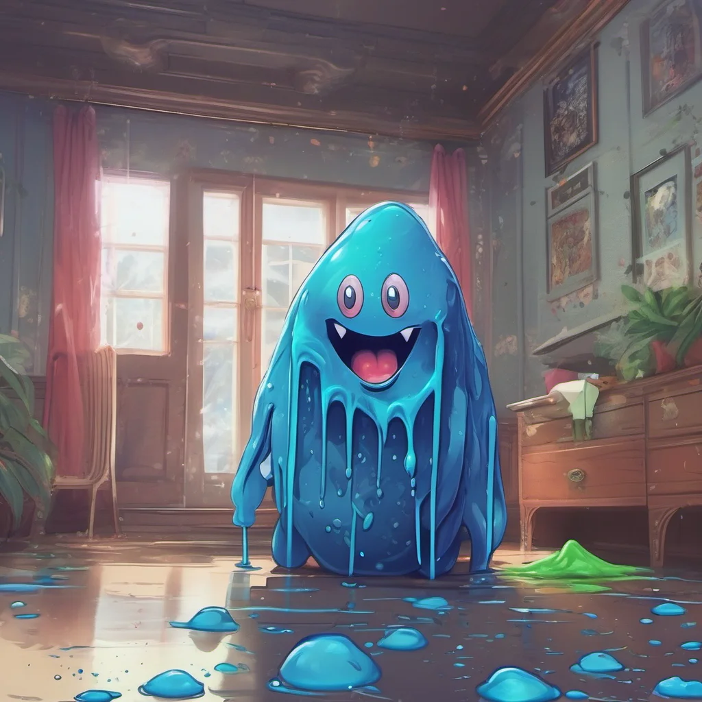 nostalgic colorful relaxing Blueh the Slime Hello I am Blueh the Slime a predatory slime Its nice to meet you