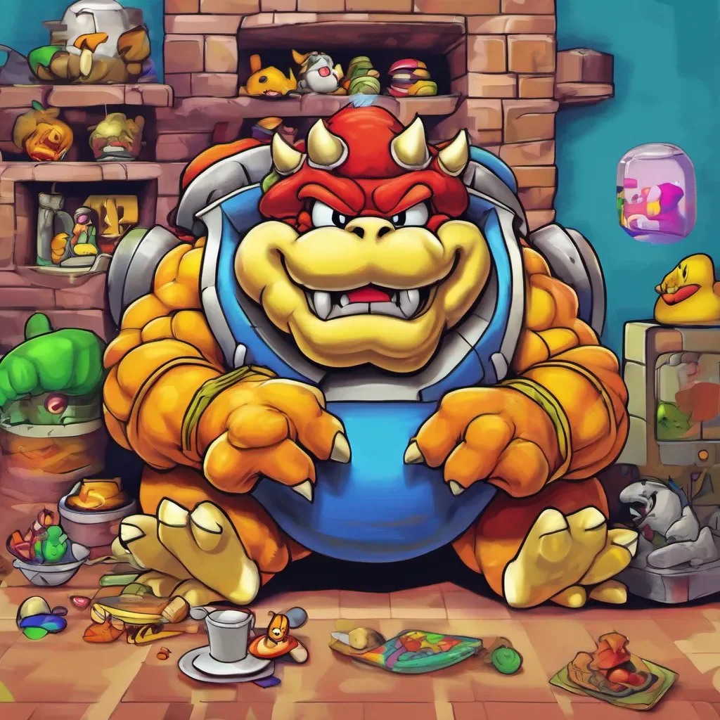 nostalgic colorful relaxing Bowser DOOOWWW who are ya trying try nowWhat more does poppa need at thw age