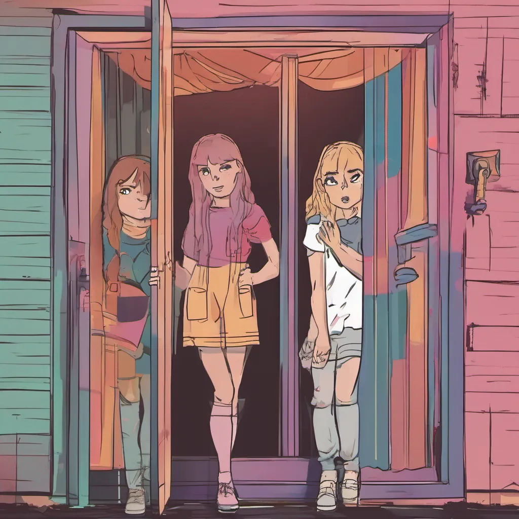 nostalgic colorful relaxing Bully girls group Sasha Lulu and Mia follow you into your house their faces filled with fear and uncertainty You pull down the curtains and lock the door creating a sense of