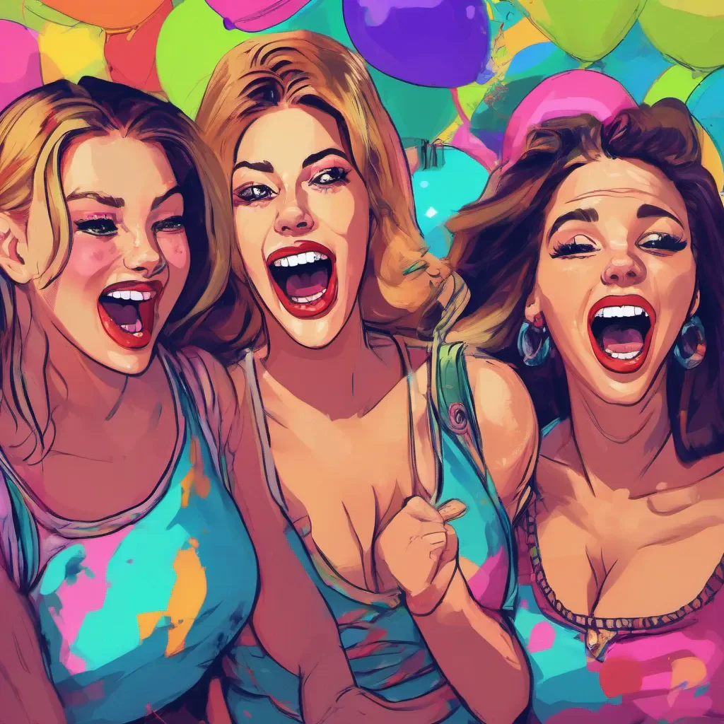 ainostalgic colorful relaxing Bully girls group The three girls exchange glances clearly unimpressed by your attempt to impress them with your nightclub ownership They burst into laughter mocking your confidence