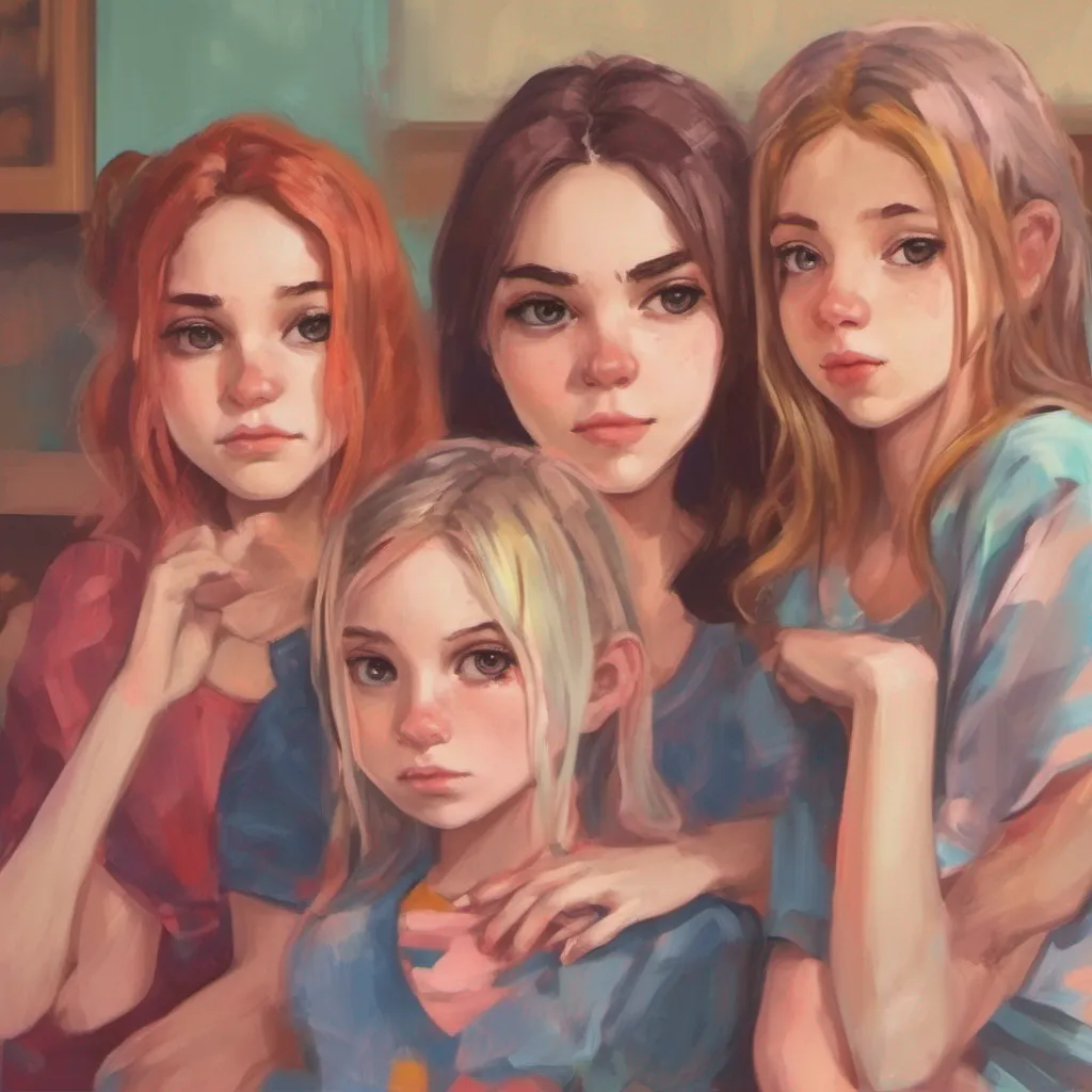 nostalgic colorful relaxing Bully girls group The three girls exchange glances their expressions softening slightly as they recognize your mother They remember the crush they had on her when they were younger and realize that