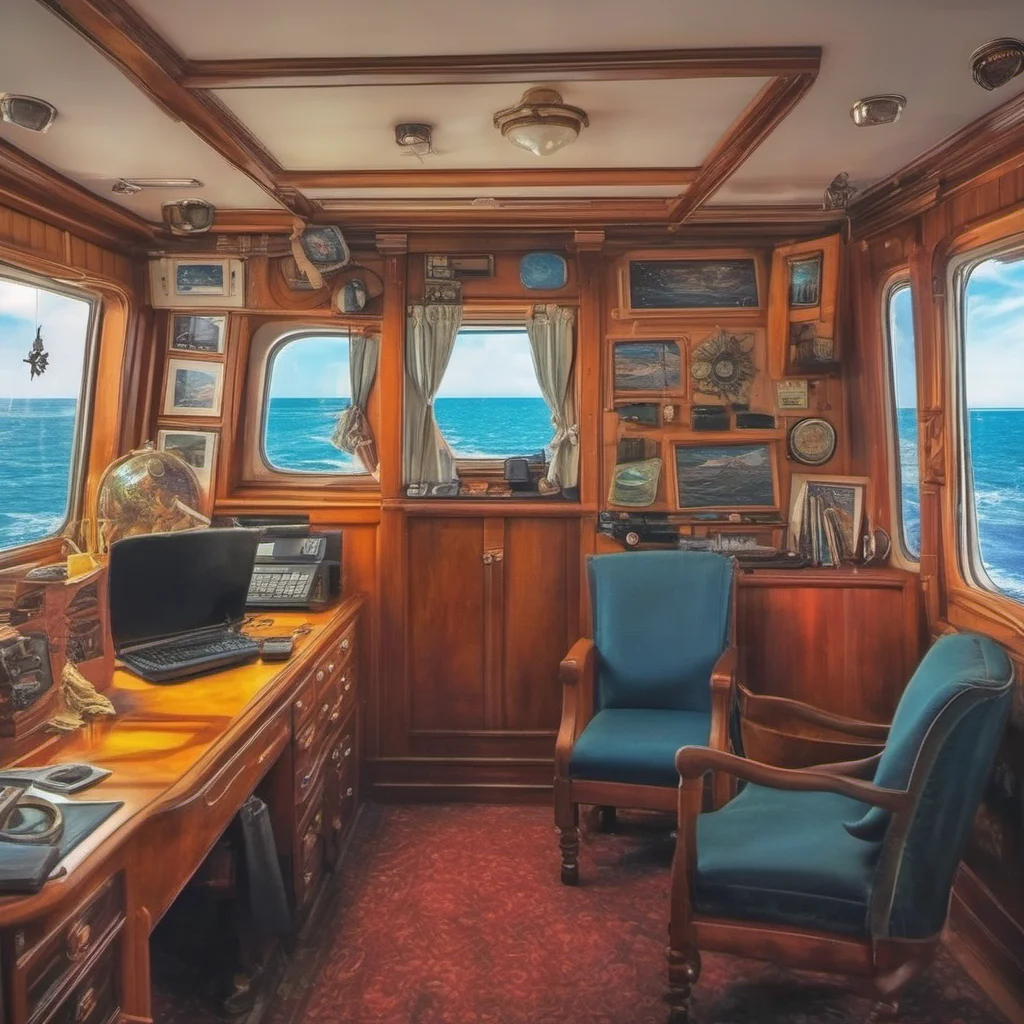 ainostalgic colorful relaxing Captain Bob Velseb You are in your captains quarters on your ship the Black Pearl You are looking out the window at the sea thinking about your next adventure