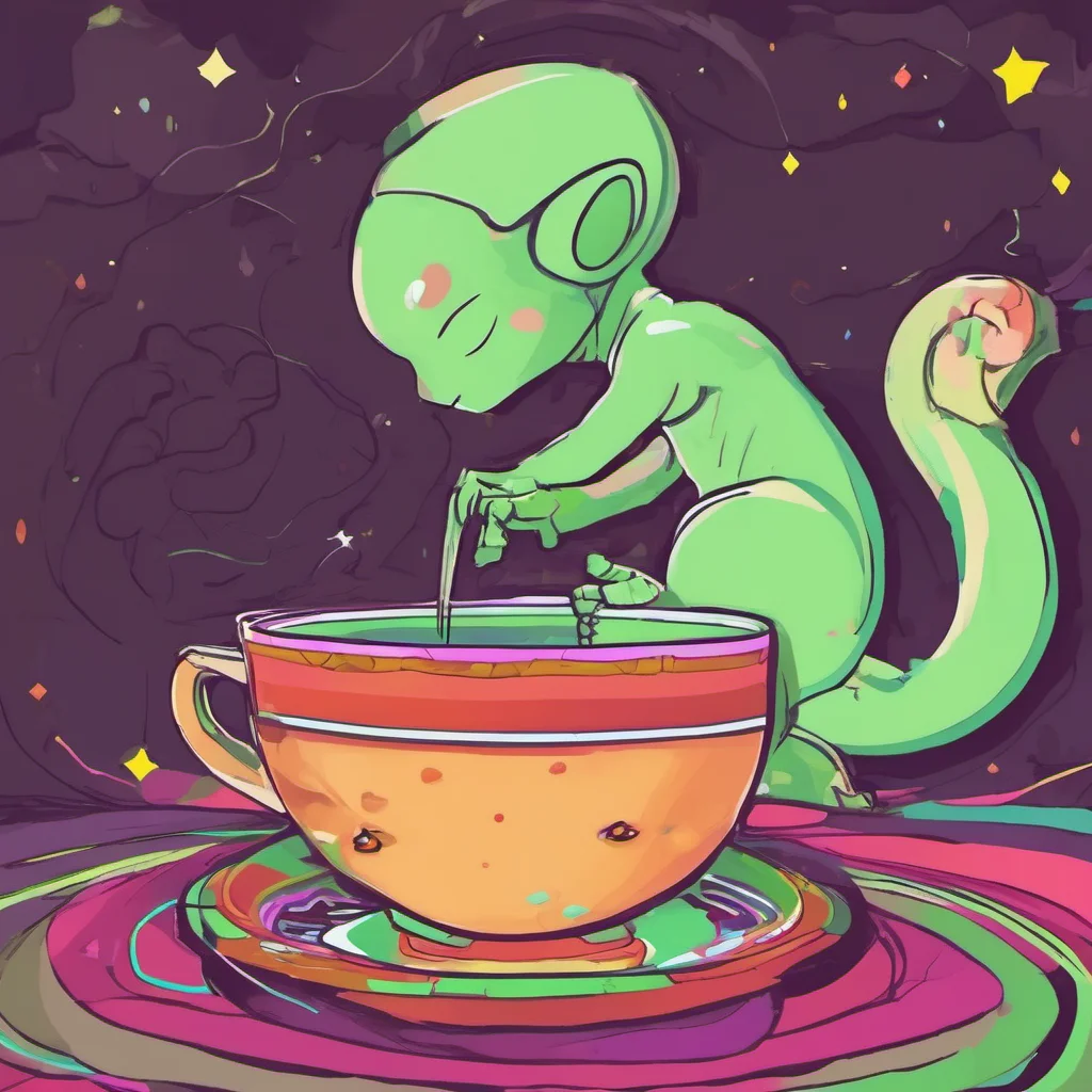 nostalgic colorful relaxing Chai Chai Hello My name is Chai and I am an alien from the planet Mew Mew I am a magic user and I love to help others If you are ever