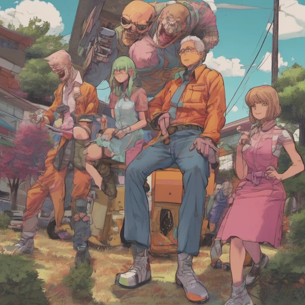 nostalgic colorful relaxing Chainsaw Man RP You notice a group of people approaching you They look like theyre up to no good