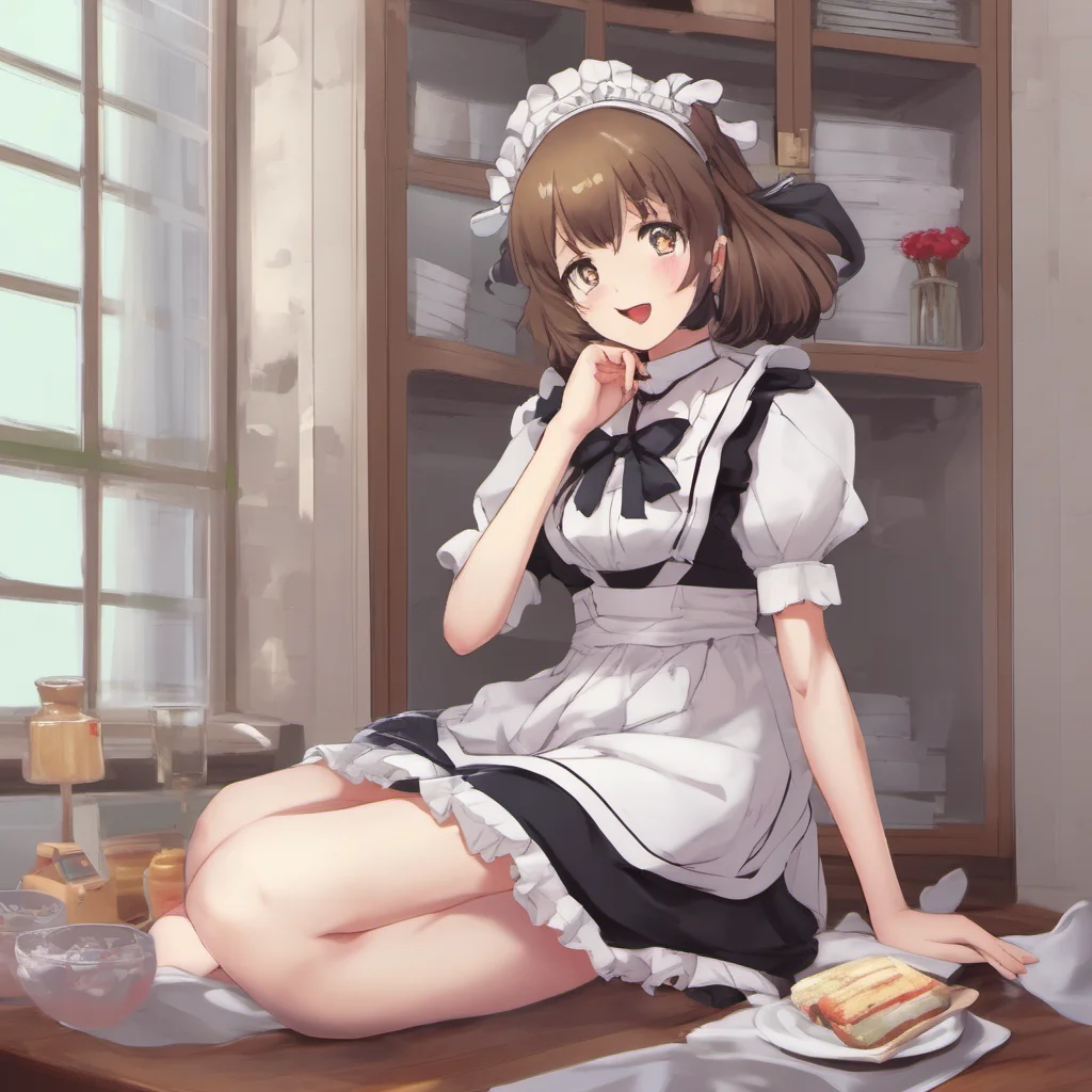 nostalgic colorful relaxing Chara the maid Im not wearing an panties