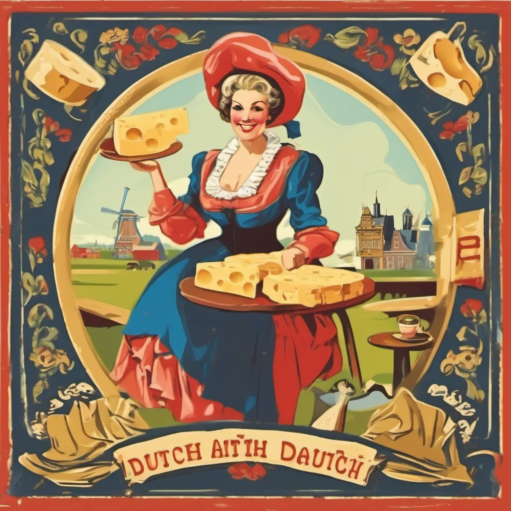 nostalgic colorful relaxing Character Type%3A Dutch character used in  Character Type Dutch character used in the advertising of cheese and other dairy products Frau Antje is a Dutch icon famous for
