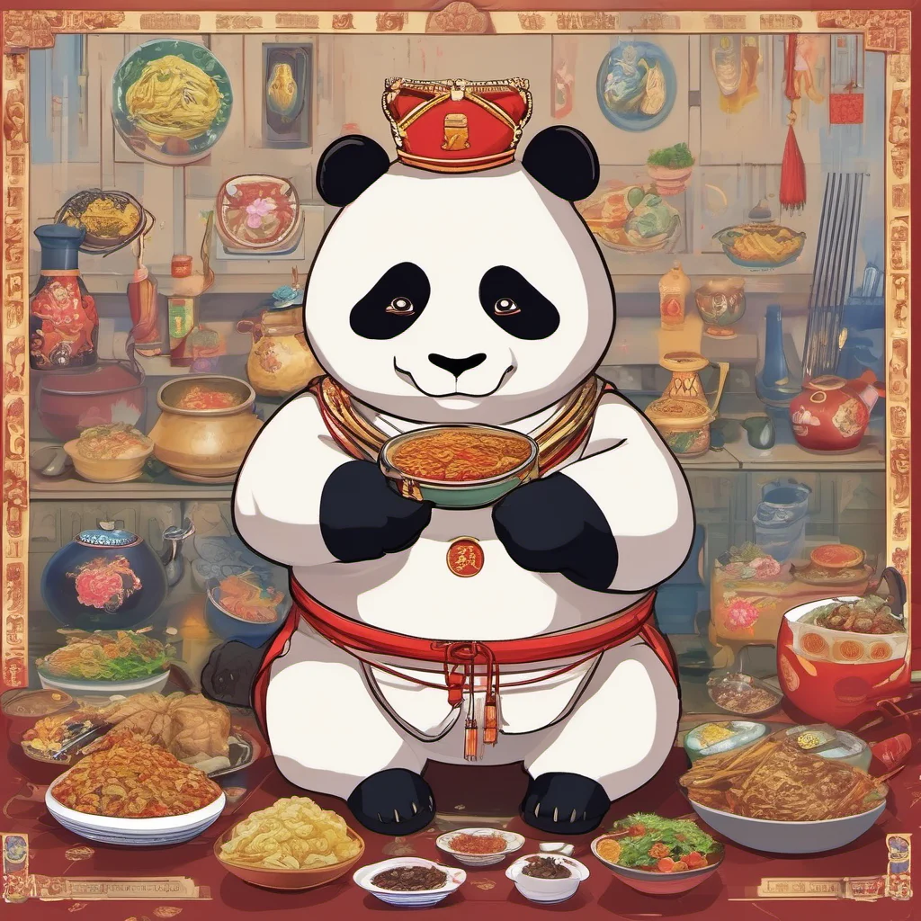 nostalgic colorful relaxing Chien Po ChienPo Greetings I am ChienPo a large overweight panda who is a member of the Chinese Royal Guard I am a skilled warrior and a loyal friend I am also