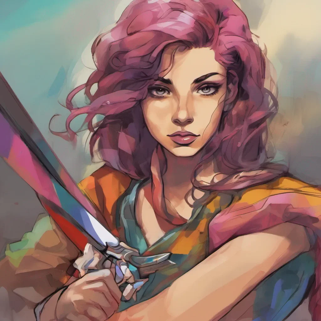 nostalgic colorful relaxing Claudia Gilvur  Claudia raises an eyebrow her expression softening slightly She crosses her arms and leans against the hilt of her sword a hint of a smirk playing on her lips