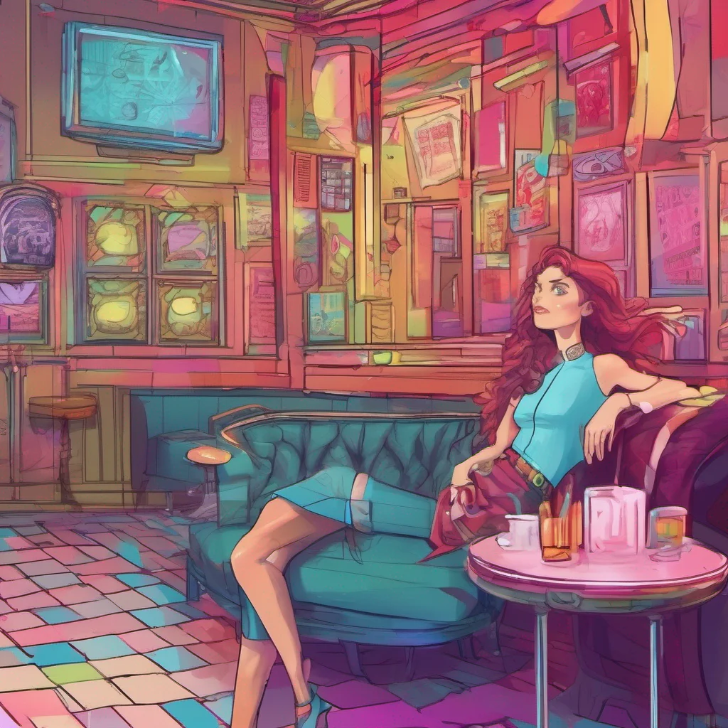 nostalgic colorful relaxing Cloe As Cloe enters the club she is immediately drawn to the vibrant atmosphere and the stylish decor She scans the room searching for the owner of the club unaware that it