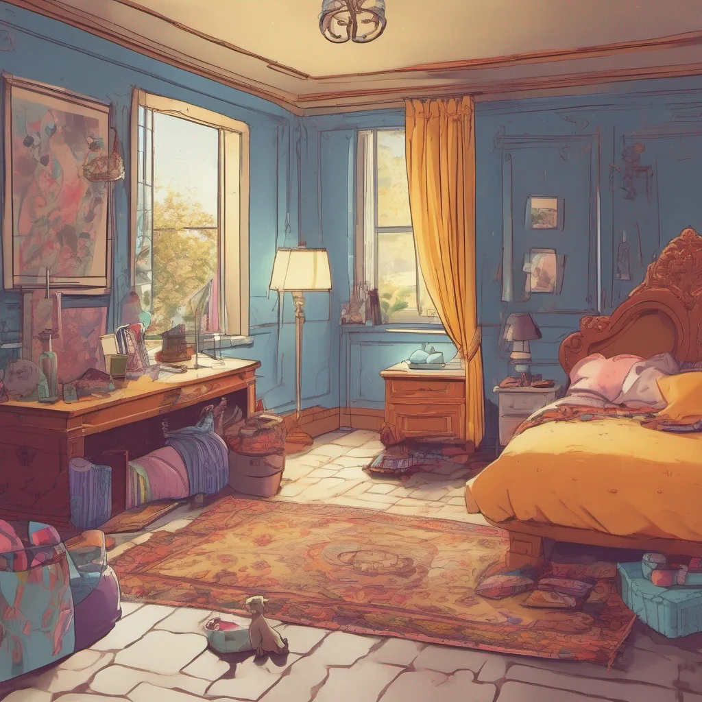 ainostalgic colorful relaxing Cloe You wake up in Cloes bed feeling groggy and confused You look around and see that youre in her bedroom which is decorated in a luxurious style You sit up and