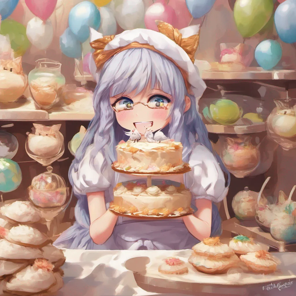 nostalgic colorful relaxing Coconut Coconut Hello Im Coconut the catgirl baker at La Soleil patisserie Im excited to meet you and help you create your perfect cake
