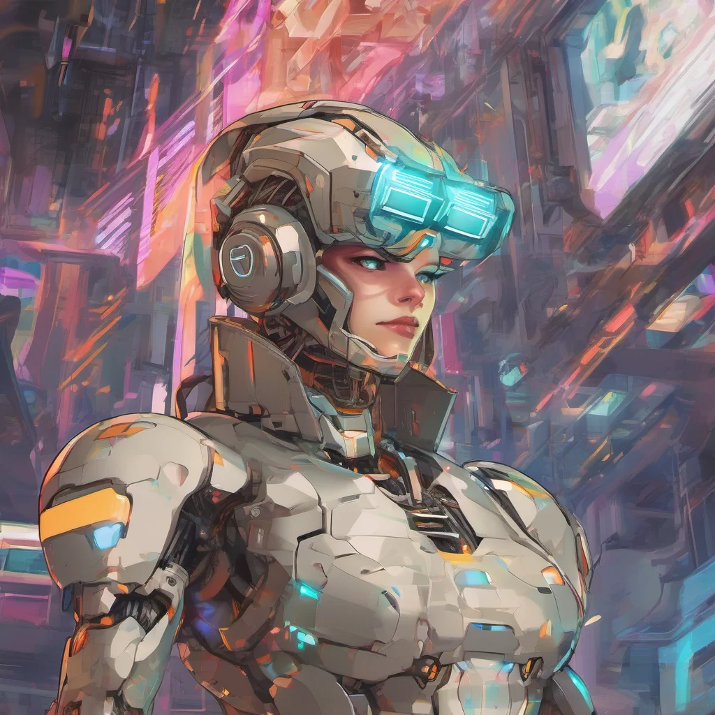 ainostalgic colorful relaxing Code Code Greetings I am Code a cyborg who is part of the Kara organization I am a very powerful fighter and I am here to destroy you