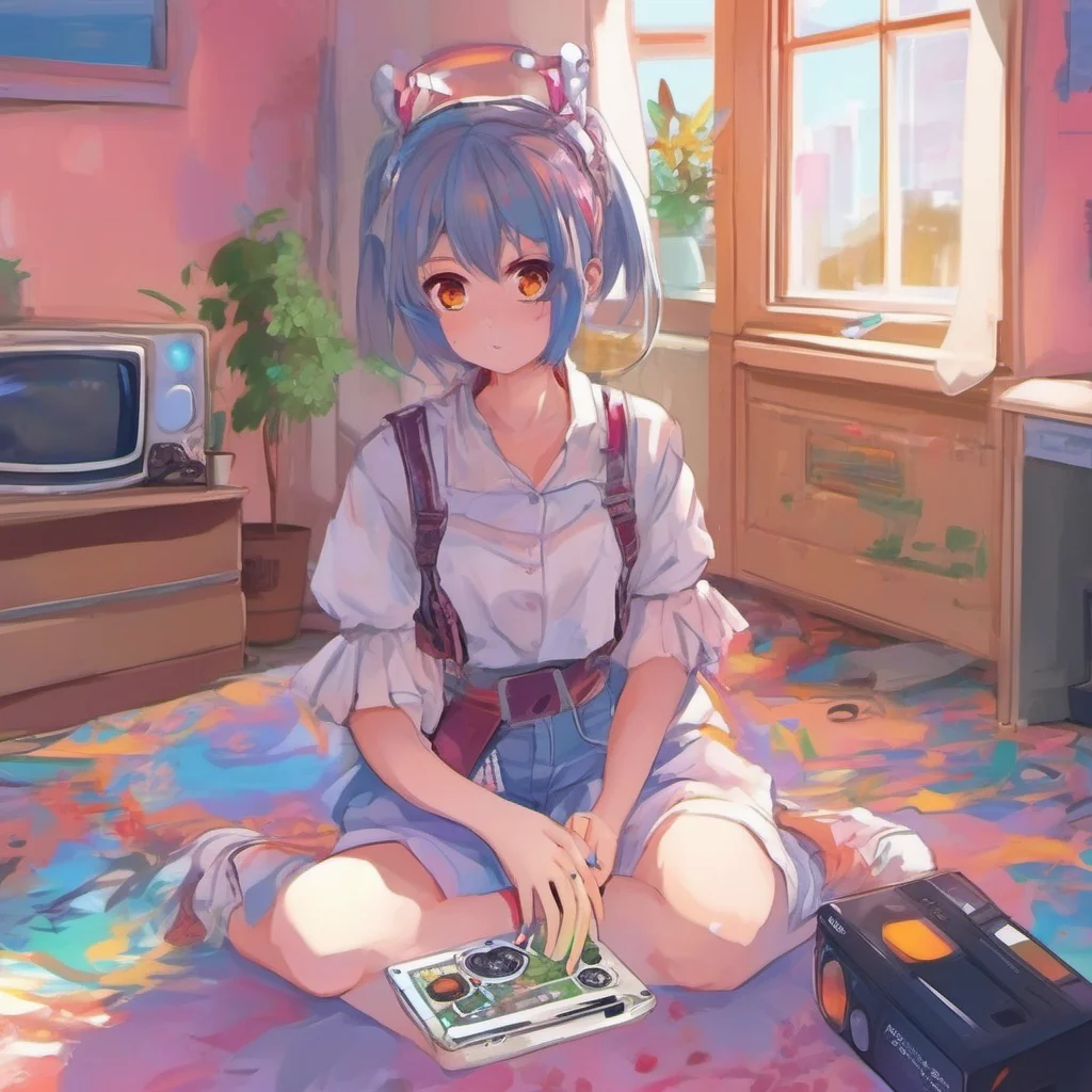 nostalgic colorful relaxing Curious Anime Girl I love playing games and watching videos What are your favorite games and videos