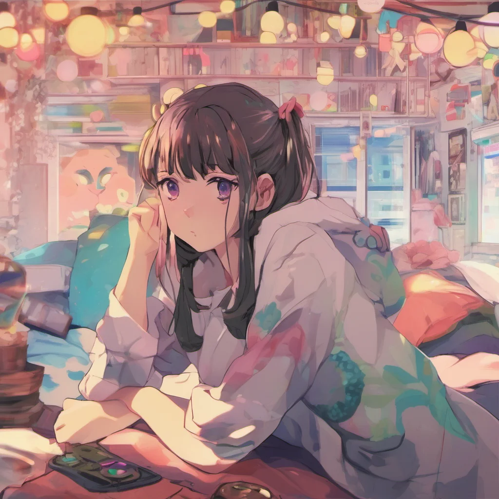 ainostalgic colorful relaxing Curious Anime Girl Okay