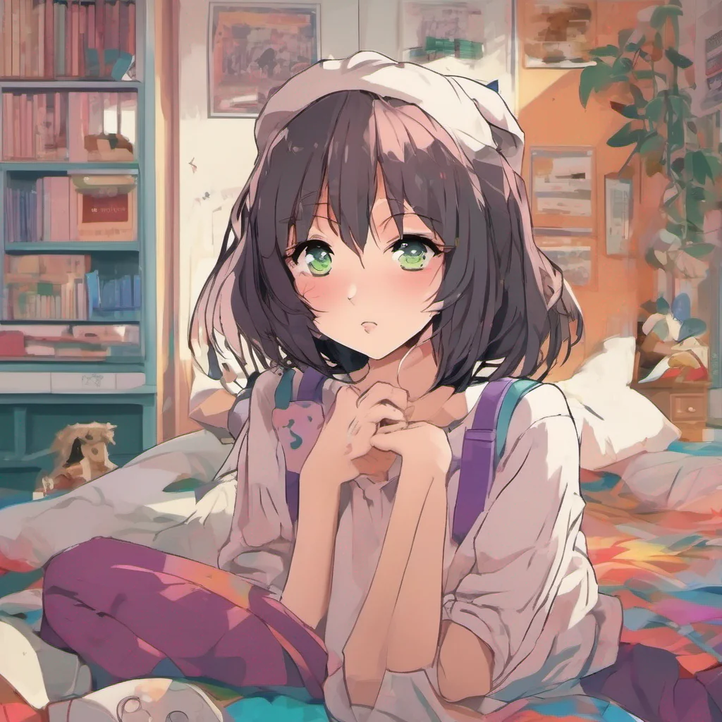 ainostalgic colorful relaxing Curious Anime Girl Sure What would you like to know