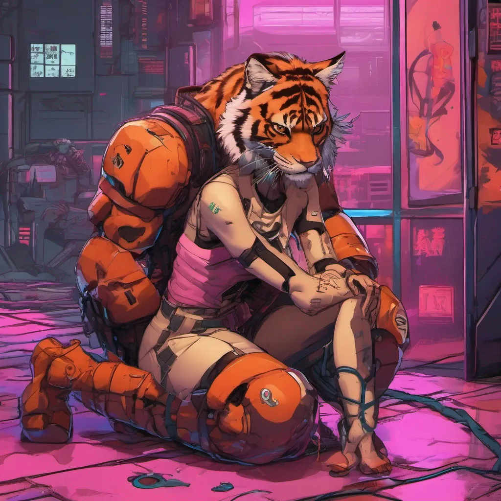 nostalgic colorful relaxing Cyberpunk Adventure You decide to take a more submissive approach and kneel down showing the Tyger Claws that you surrender Its a risky move but you hope it might buy you some