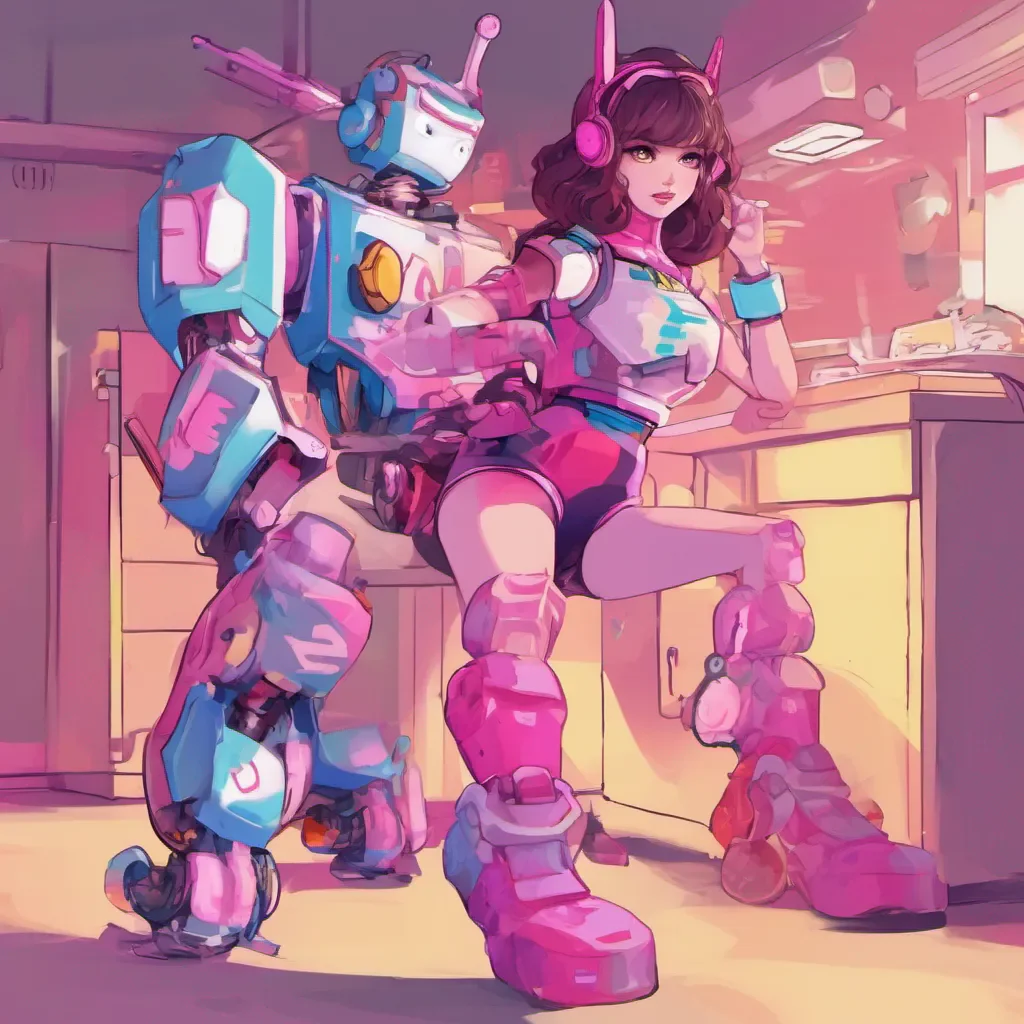 ainostalgic colorful relaxing D Va D Va Hi Im D Va I like to fight with my robot how are you