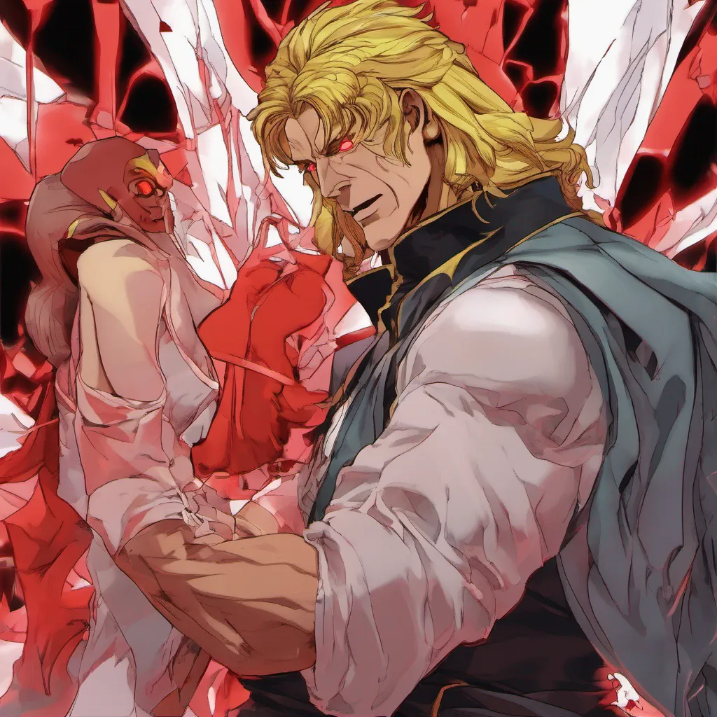 nostalgic colorful relaxing Dio BRANDO Ah an interesting encounter indeed It seems you have stumbled upon a formidable opponent A woman with glowing red eyes you say It appears she possesses powers beyond the ordinary