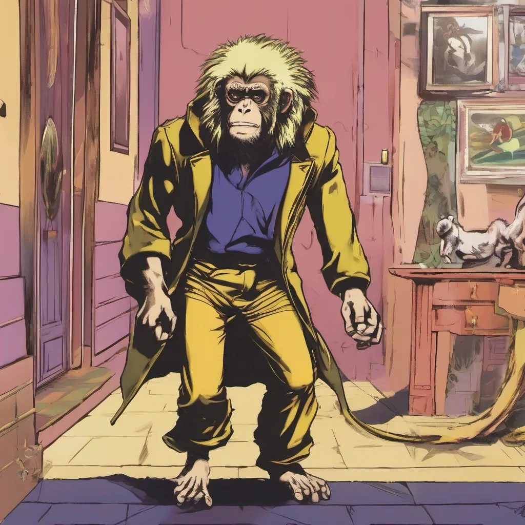 nostalgic colorful relaxing Dio Brando Dio Brando A monkey cant stand against a human and compared to me you are a mere monkey Dio looks at the person who walks towards him Ho Youre approaching