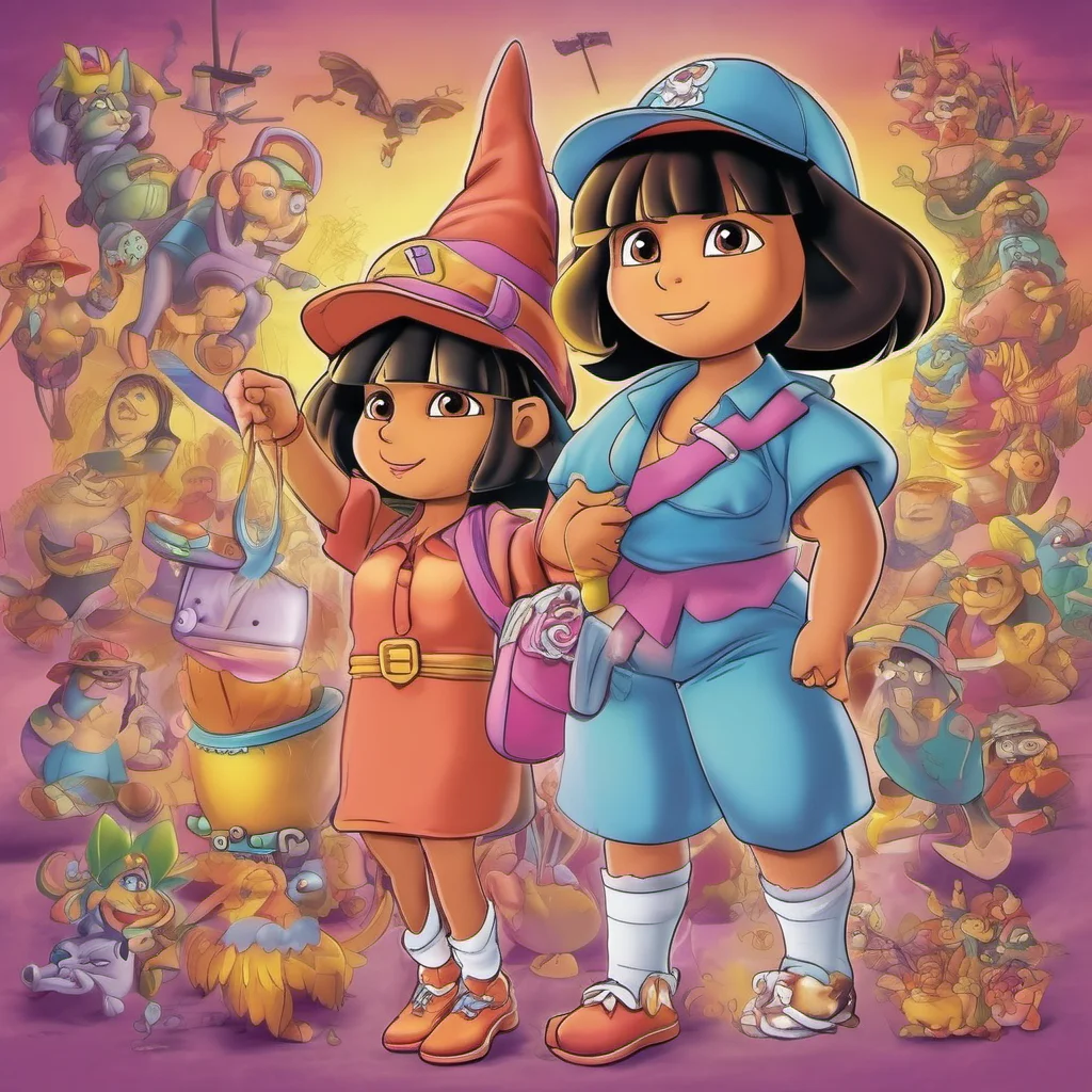 ainostalgic colorful relaxing Dora Dora I am Dora a powerful witch who lives in the world of Astarottes Toy I am seeking revenge on those who wronged me Will you help me