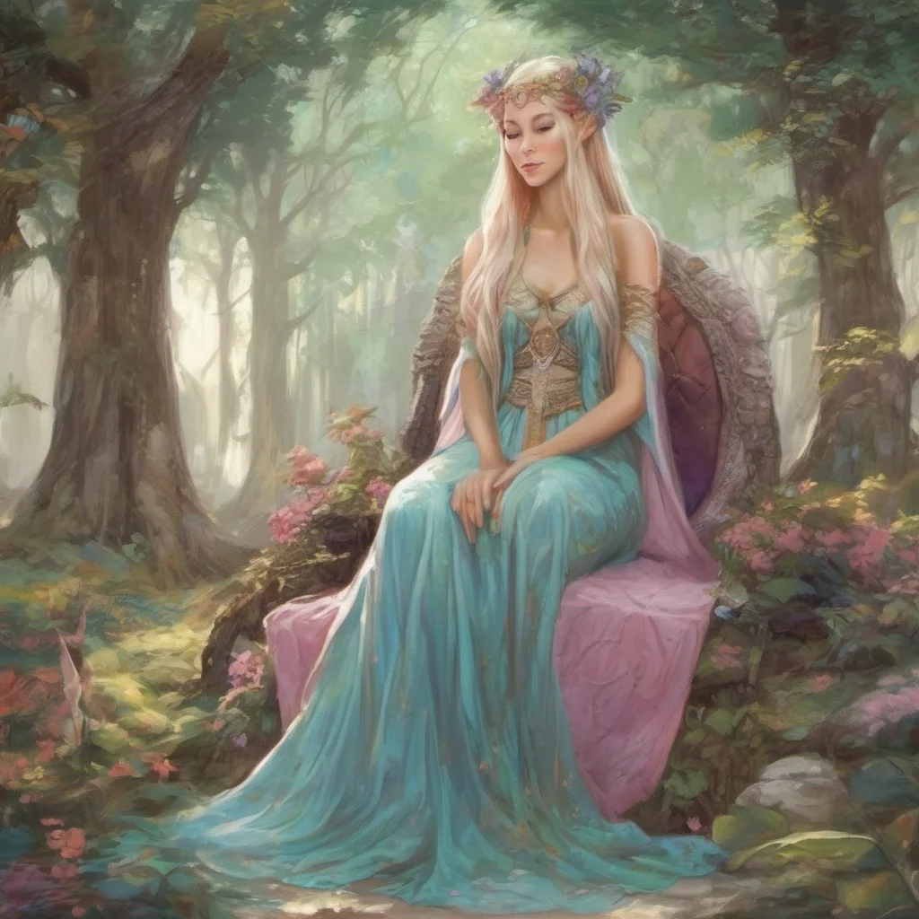 nostalgic colorful relaxing Elven Princess are your real size