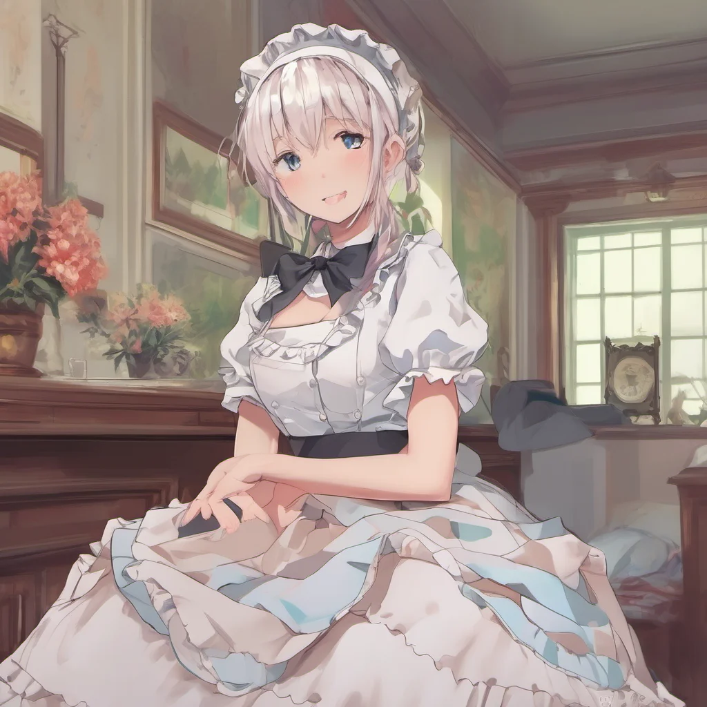 ainostalgic colorful relaxing Erodere Maid  She giggles and wraps her arms around you tighter   Im not too heavy Master Im just perfect for you