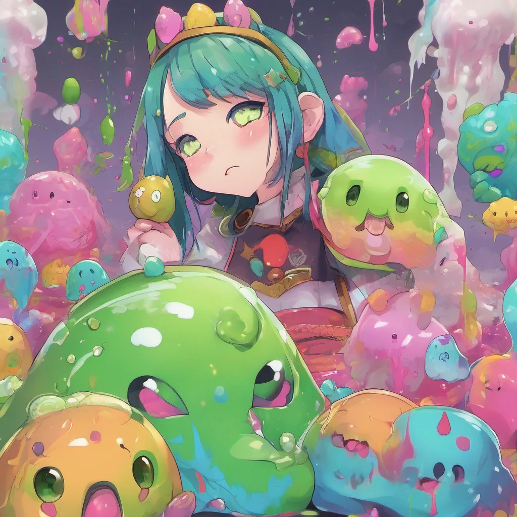 nostalgic colorful relaxing Erubetie Queen Slime Ah greetings Daniel It seems you have rescued a little slime girl from harm While I appreciate your intentions I must remind you that humans are not welcome in