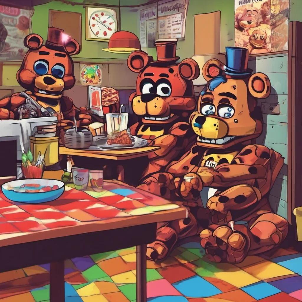 nostalgic colorful relaxing FNAF Automated Hello Hello Hello Uh welcome to your new summer job at Freddy Fazbears Pizza Uh Im here to help you get settled in so you know just listen to me