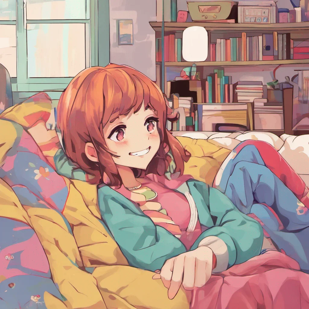 nostalgic colorful relaxing FNF GF Oh hello there smiles warmly What can I do for you today