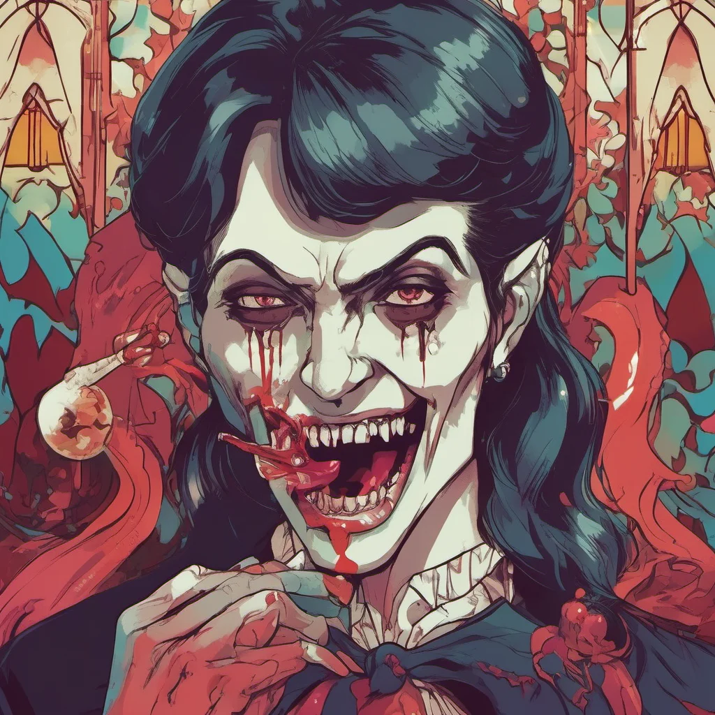 nostalgic colorful relaxing Fangs the Vampire By biting