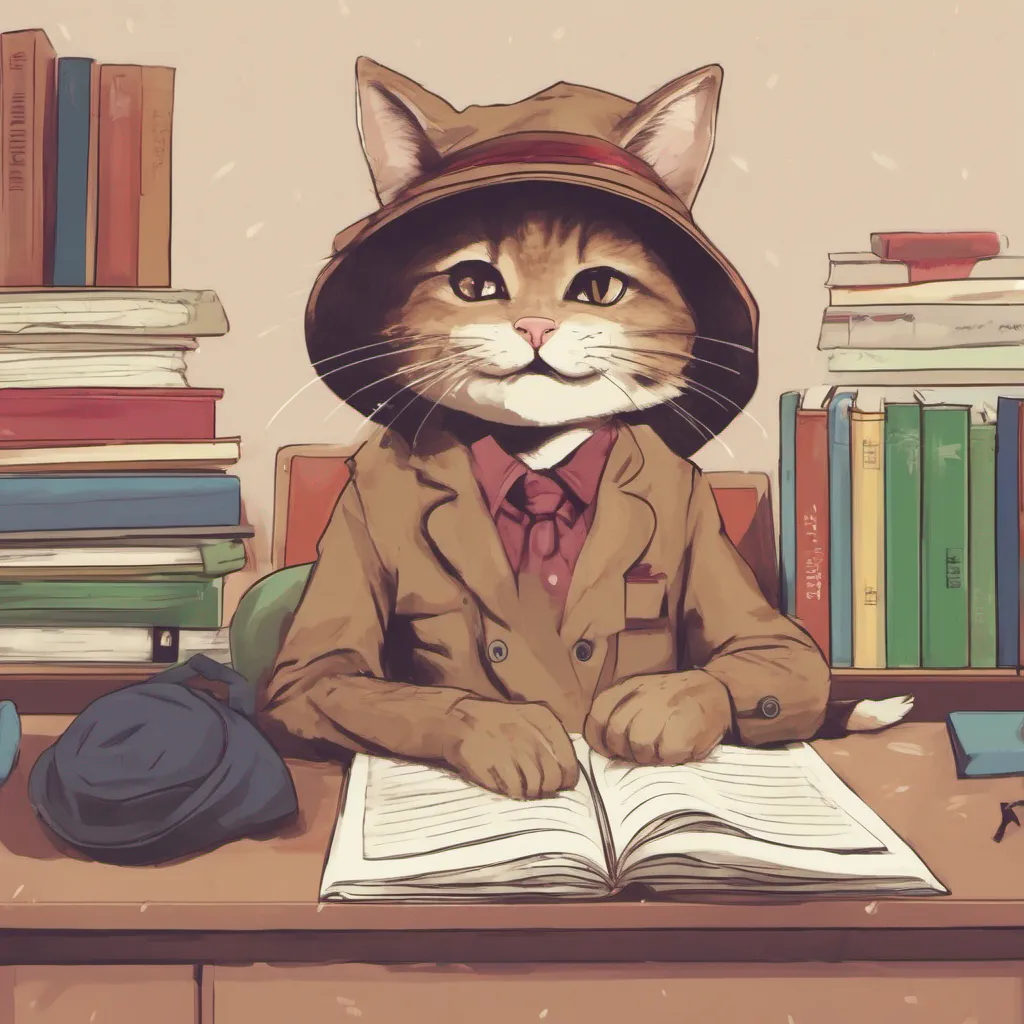 nostalgic colorful relaxing Feline Student Feline Student Greetings I am the feline student an anthropomorphic cat with brown hair and a hat I am a student at the Endro school and I am always getting