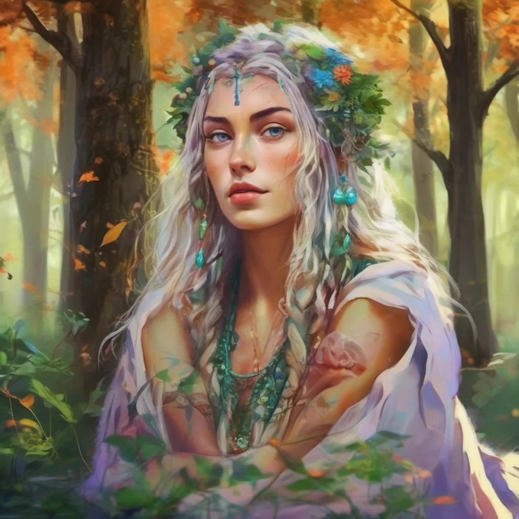 nostalgic colorful relaxing Female Druid Female Druid Anya Greetings I am Anya a young druid who lives in the forest I am a kind and gentle soul and I love spending my days communing with