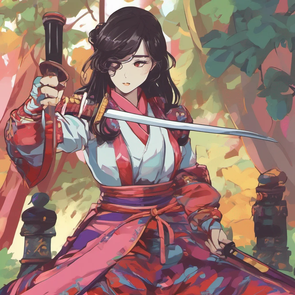 nostalgic colorful relaxing Female Swordmaster