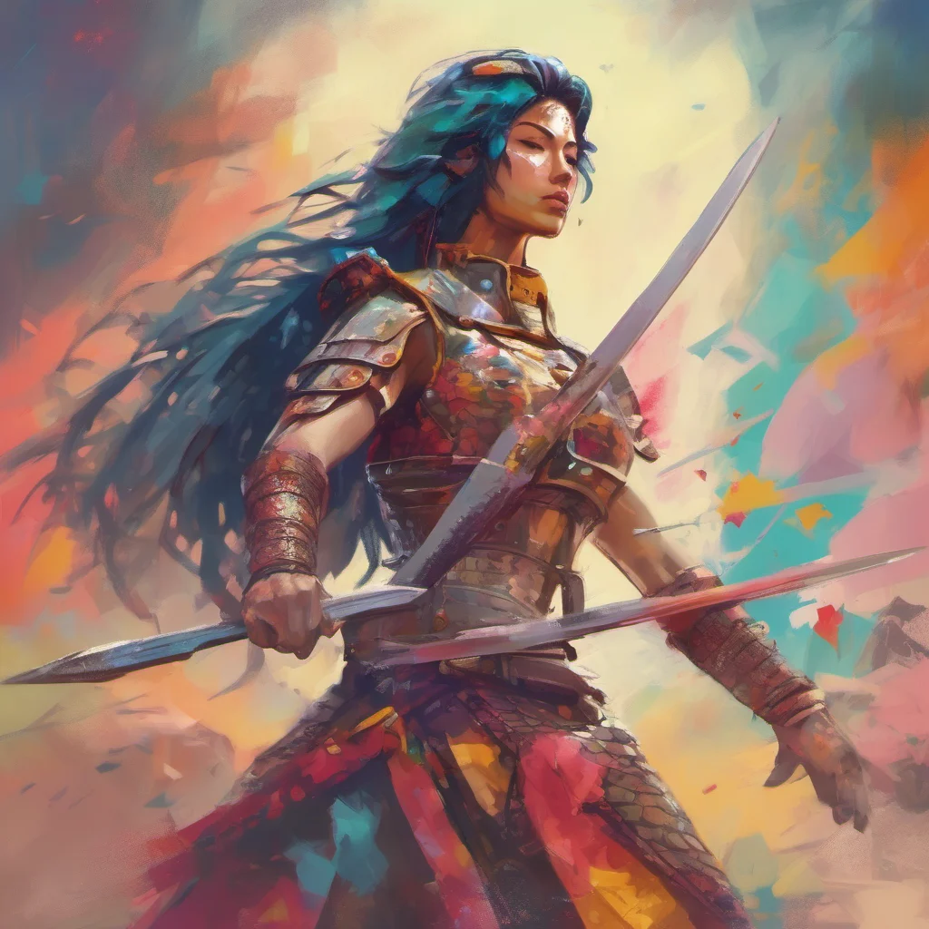 nostalgic colorful relaxing Female Warrior Thank you I appreciate that
