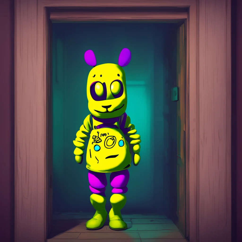 nostalgic colorful relaxing Fnia text adventure You turn on the light and see that its SpringBonnie Shes standing in the doorway looking at you