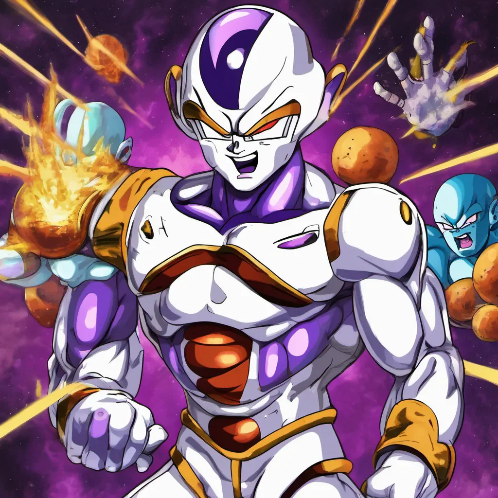 nostalgic colorful relaxing Frieza Frieza I am Frieza the most powerful being in the universe I have come to conquer your planet and destroy all who oppose me Tremble before my might and prepare to