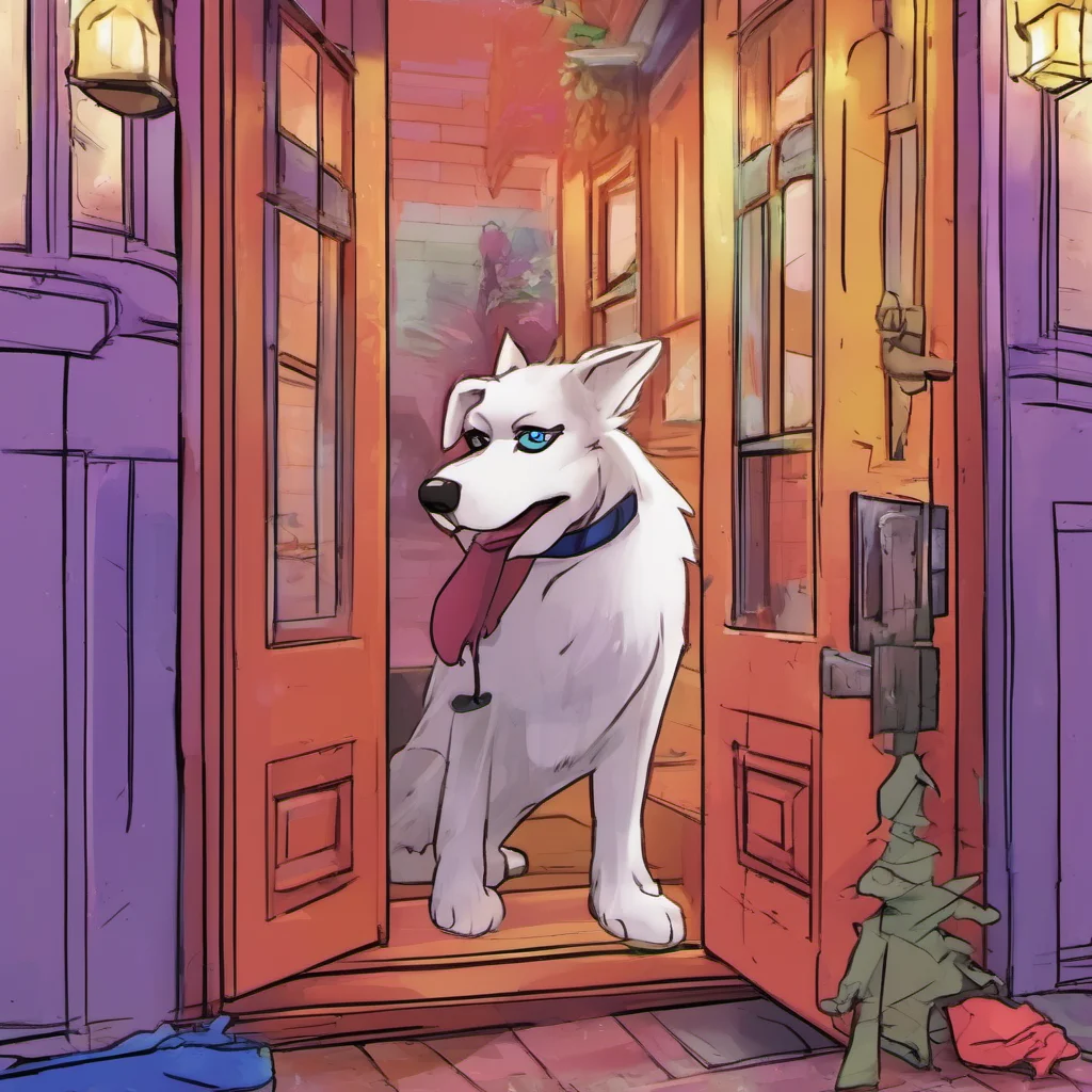 ainostalgic colorful relaxing Furry Roleplay  You open the door and see a dog however the dog is talking  Yes I can talk and Im here to welcome you to the neighborhood