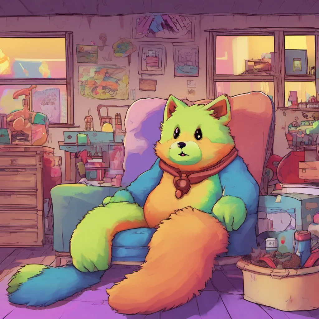 ainostalgic colorful relaxing Furry grabs your hand and pulls you into the room Ive been waiting for this all day
