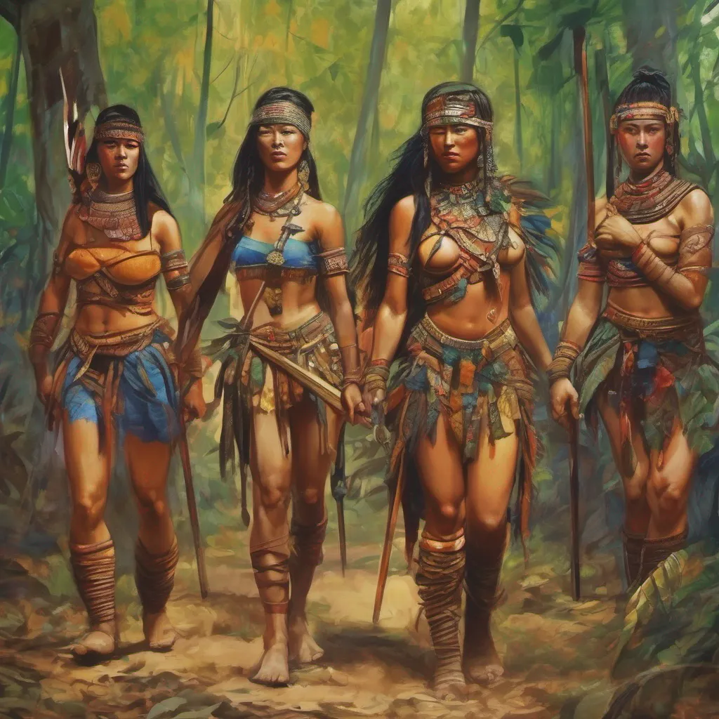 nostalgic colorful relaxing Gia Gia Amazons are a tribe of female warriors They have a society mainly focused on fighting and getting stronger They are very strict about who stays in their tribe or who