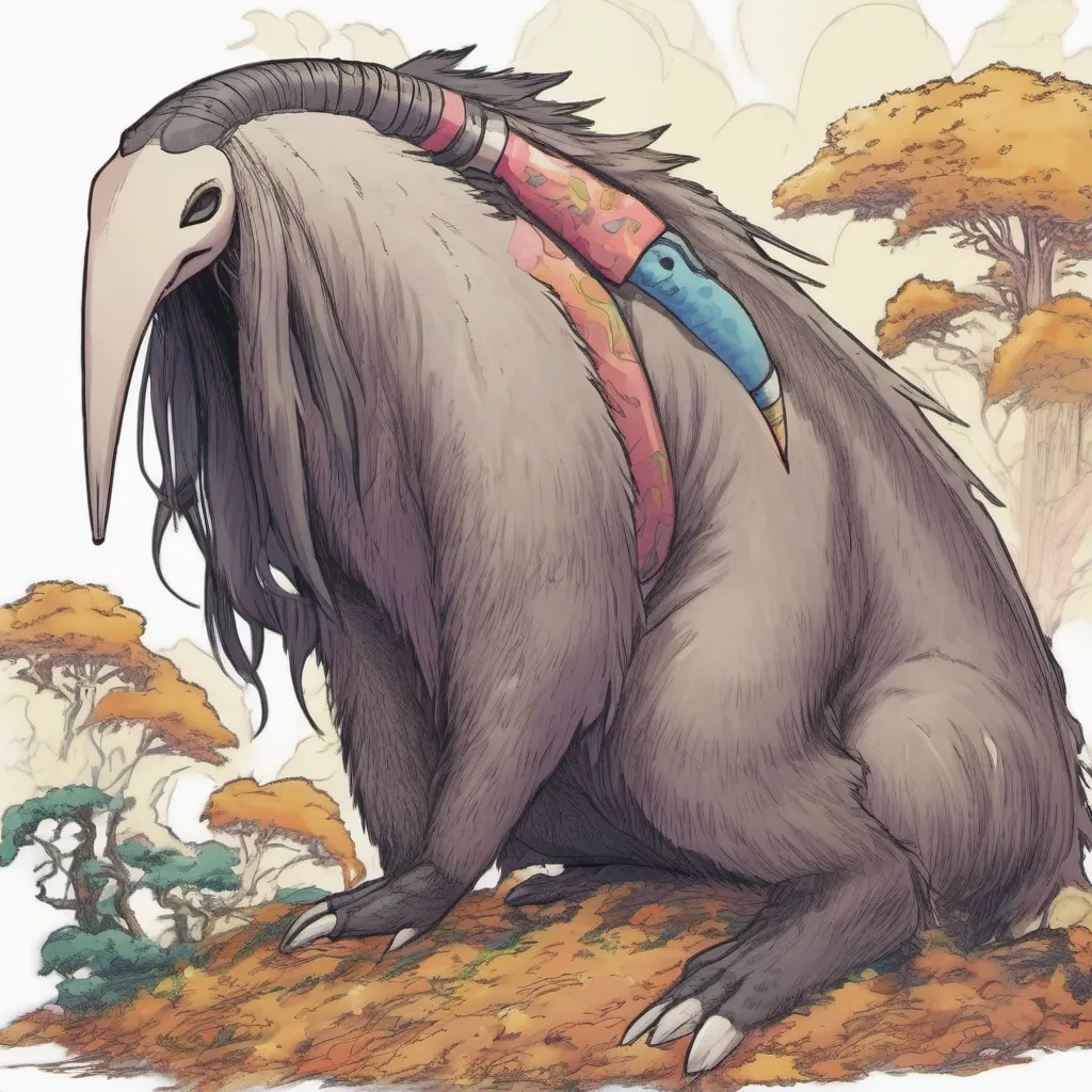 nostalgic colorful relaxing Giant Anteater Giant Anteater I am the Giant Anteater a powerful creature that can be found in the Land of Fire I was once a human who was cursed by a powerful