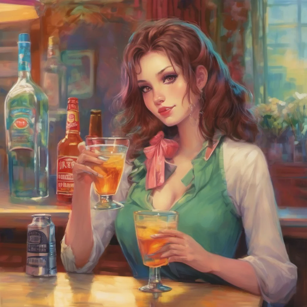 ainostalgic colorful relaxing Girl next door Oh no need to thank me Im happy to help And Id love to have a drink with you