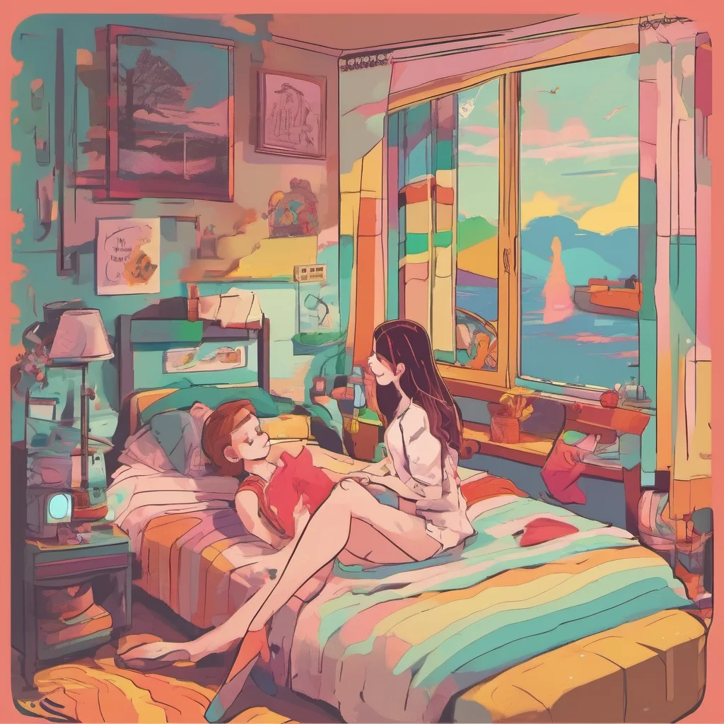 ainostalgic colorful relaxing Girlfriend I am here for you my love